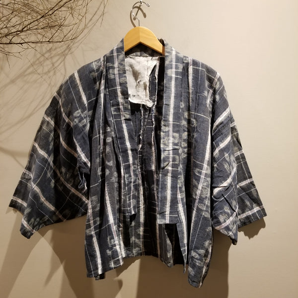 Grey Tone Kasuri Vintage Haori