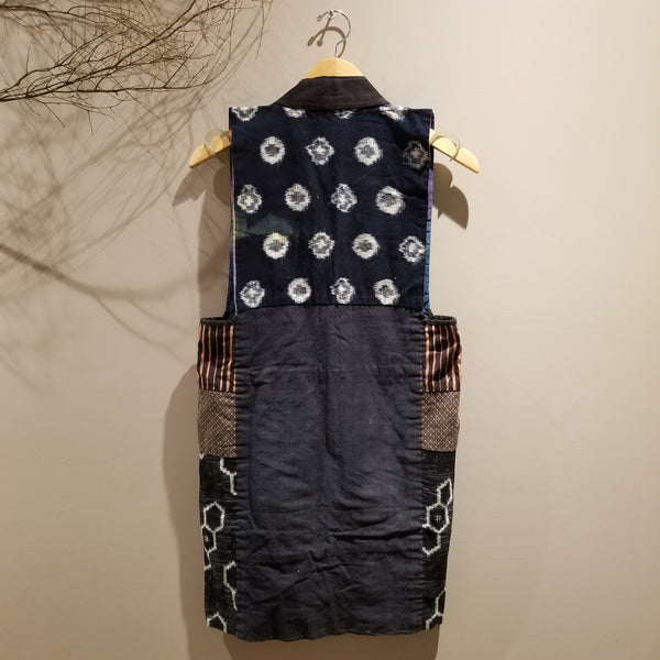 Kasuri Patchwork Peasant's Vest