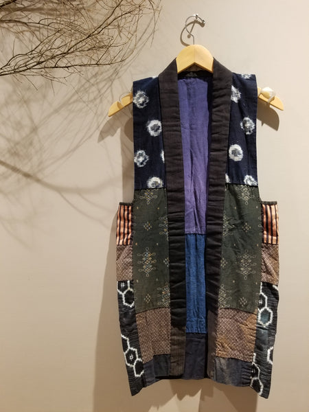 Kasuri Patchwork Peasant's Vest