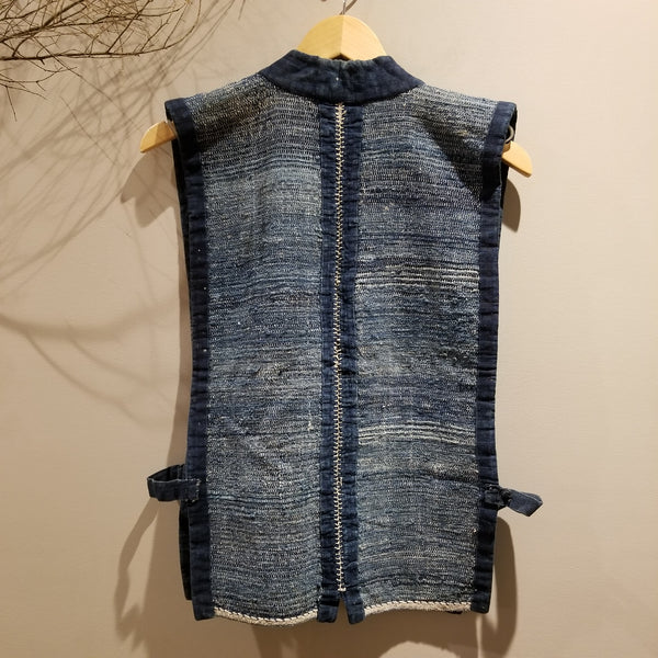 Indigo Boro Sakiori Peasant's Vest from Early Century