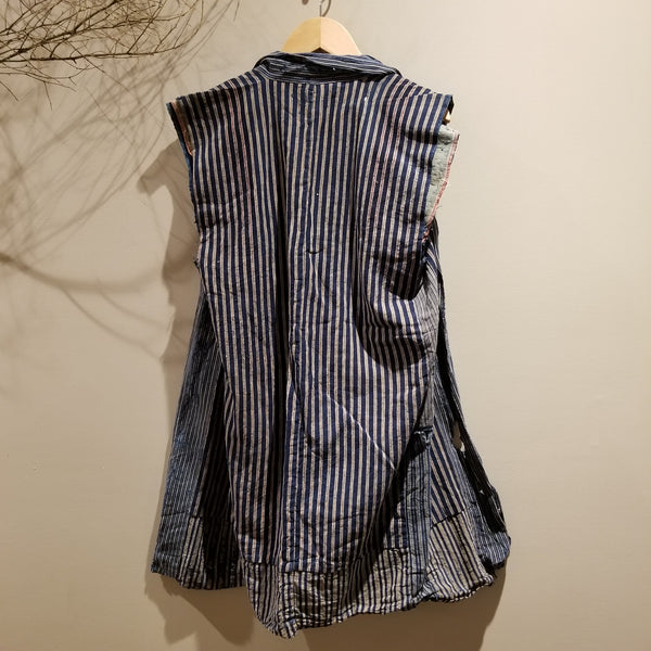 Boro Indigo Shima Peasant's Folk Style Vest