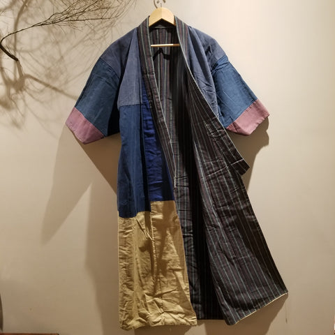 Vintage Boro Reversible Long Noragi