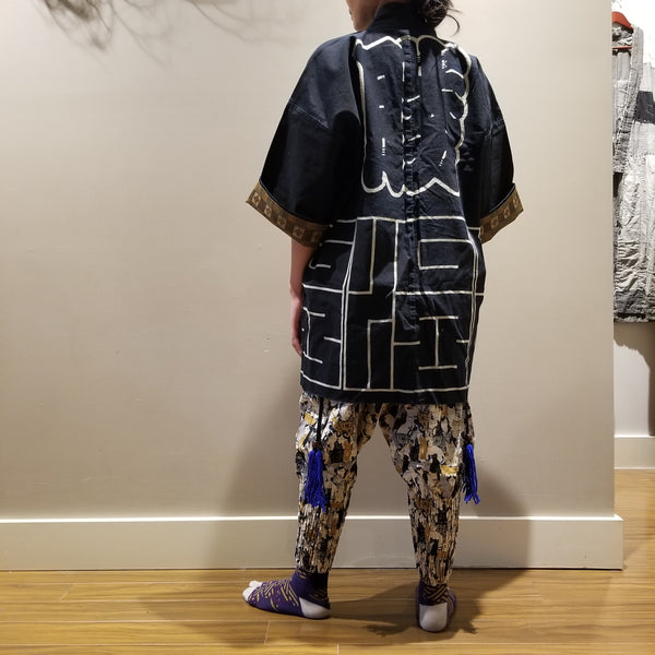 Aizome Indigo Reversible Hanten Happi