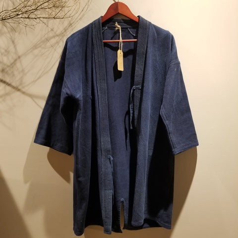 Vintage Dark Indigo Sashiko Swordsman Kendo Jacket XL