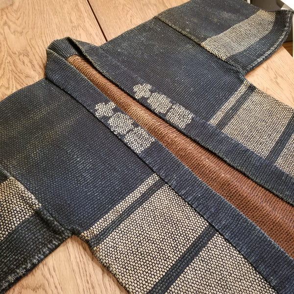 Taisho-Showa Era Japanese Sashiko Fireman's Jacket Coat Antique Vintage