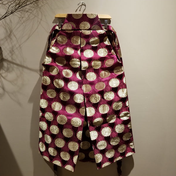 Vintage Golden Purple Kamon Hakama Pants