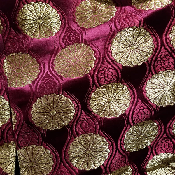 Vintage Golden Purple Kamon Hakama Pants