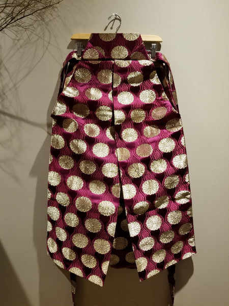 Vintage Golden Purple Kamon Hakama Pants