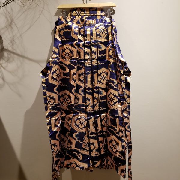 Vintage Golden Navy Kamon Hakama Pants