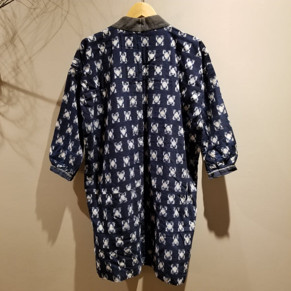 Aizome Kasuri Ikat Long Sleeves Noragi