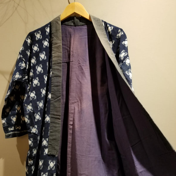 Aizome Kasuri Ikat Long Sleeves Noragi