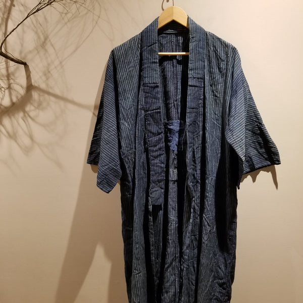 Long Indigo Shima Kimono