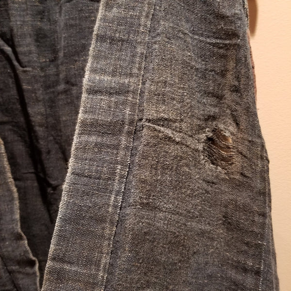 1930-50s Aizome Indigo Boro Hemp Vest