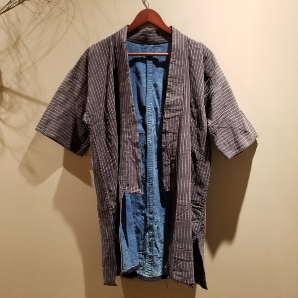 Vintage Indigo Shima Sashiko Noragi