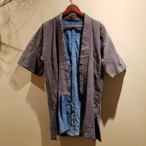 Vintage Indigo Shima Sashiko Noragi