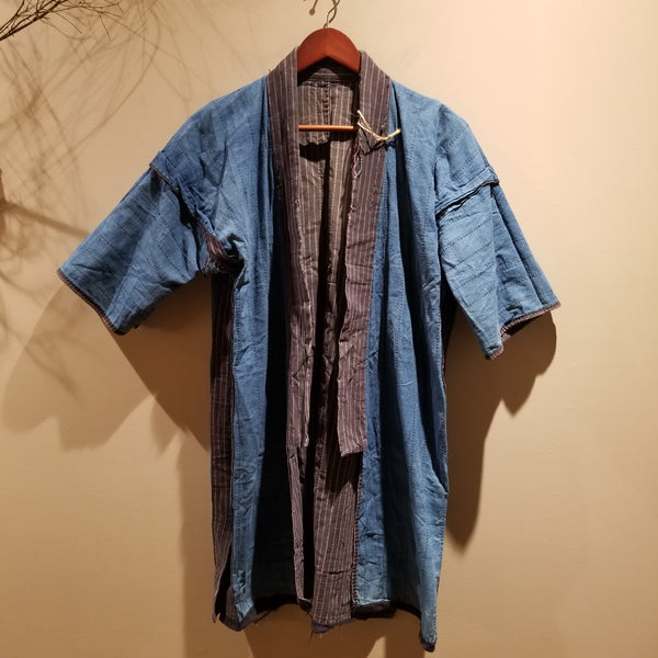 Vintage Indigo Shima Sashiko Noragi