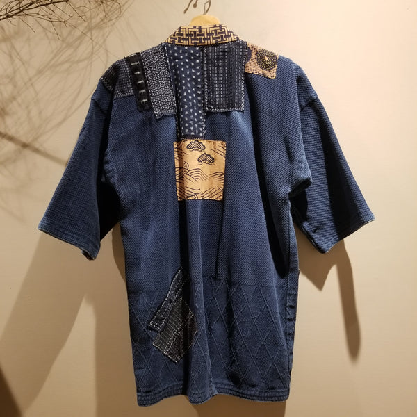 Vintage Indigo Kendo Sashiko Patchwork Jacket