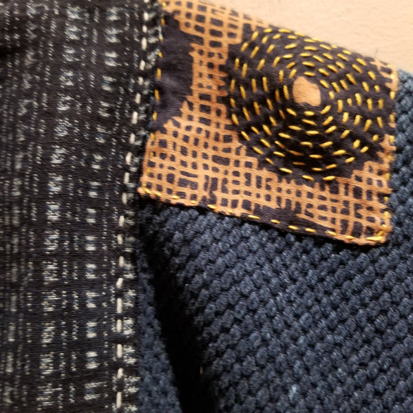 Vintage Indigo Kendo Sashiko Patchwork Jacket