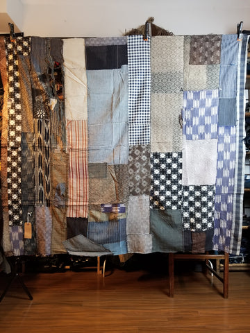 Boro Patchwork Large Fabric Sheet 145 x 164cm