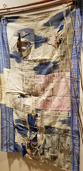 Vintage Boro Patchwork Zanshi Fabric Rug 130 x 80cm