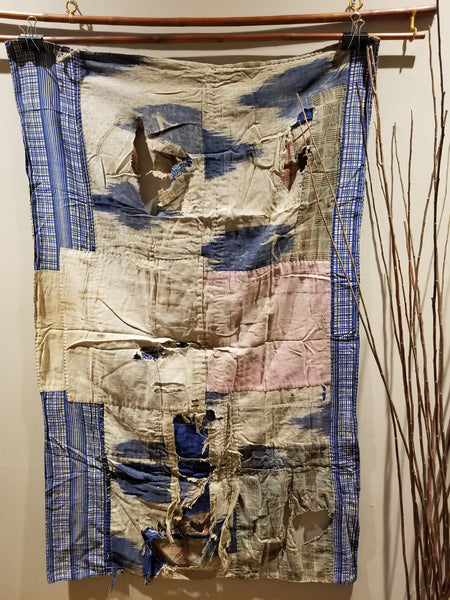 Vintage Boro Patchwork Zanshi Fabric Rug 130 x 80cm