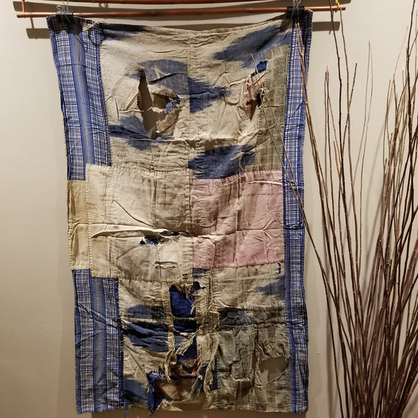 Vintage Boro Patchwork Zanshi Fabric Rug 130 x 80cm
