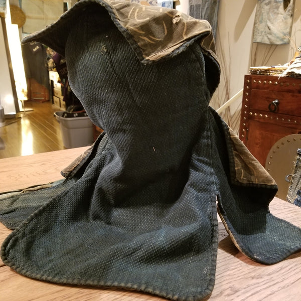 Antique Showa Era Fireman's Helmet Cloud Pattern