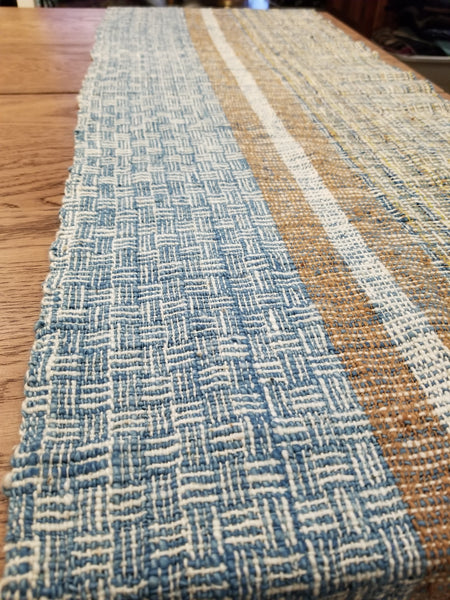 Natural Dyed Indigo Handwoven Cotton Scarf #1