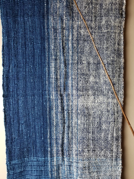 Natural Dyed Indigo Handwoven Cotton Scarf #3
