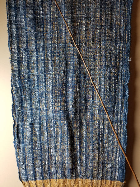Natural Dyed Indigo Handwoven Cotton Scarf #4