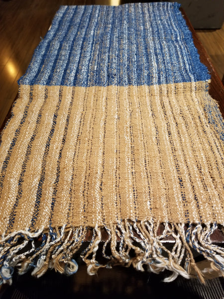 Natural Dyed Indigo Handwoven Cotton Scarf #4