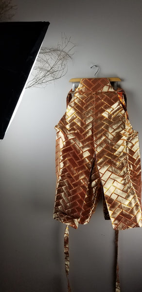 Vintage Golden Kamon Hakama Pants