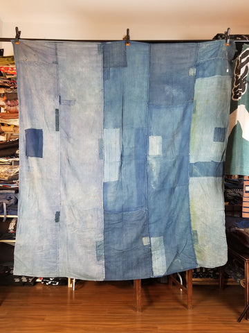 Aizome Indigo Patchwork Fabric Futon Cover 152x162cm