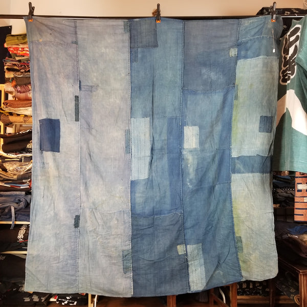 Aizome Indigo Patchwork Fabric Futon Cover 152x162cm