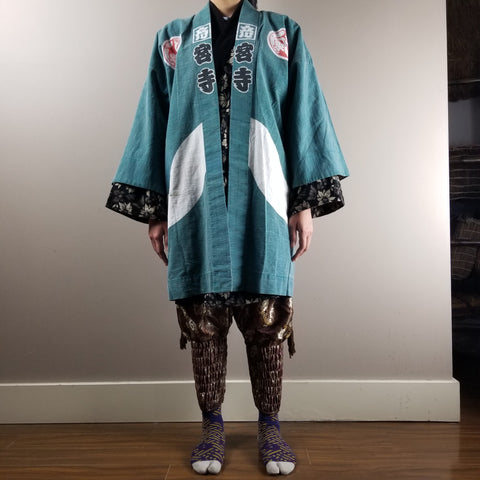 Vintage Matsuri Sea Green Happi Jacket