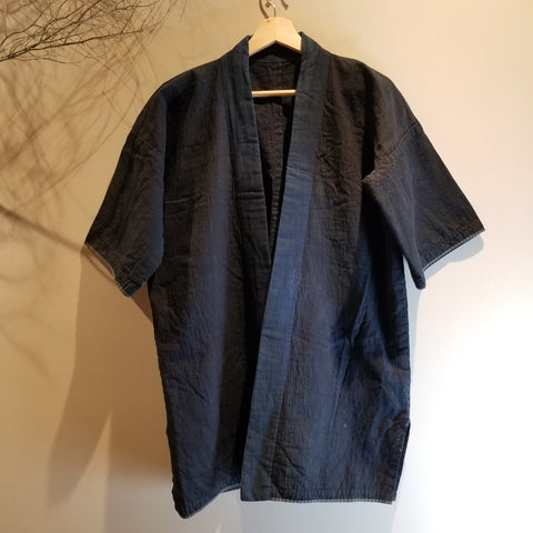 1930s Aizome Indigo Sashiko Farmer's Noragi Jacket