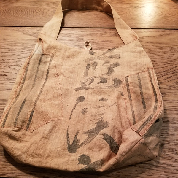 Retro kakishibu Persimmon Tannin Dyed  Patchwork Shoulder bag