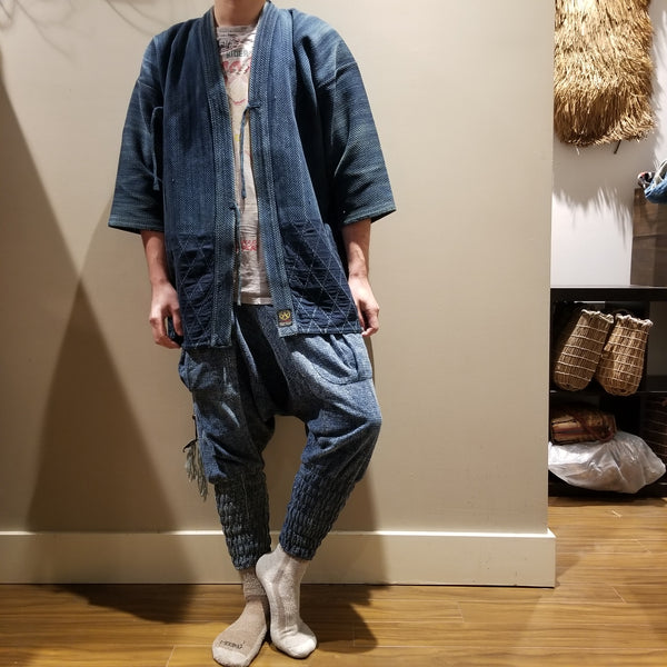 Vintage Aizome Indigo Kendo Swordsman Jacket XL