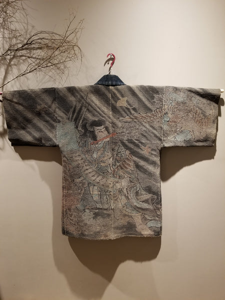 Samurai vs Yokai "Karasu Tengu" Fireman's Hanten from the Edo to Meiji Era