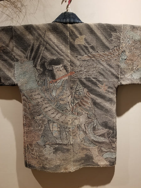 Samurai vs Yokai "Karasu Tengu" Fireman's Hanten from the Edo to Meiji Era