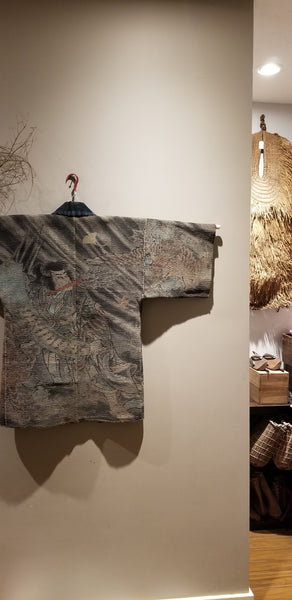 Samurai vs Yokai "Karasu Tengu" Fireman's Hanten from the Edo to Meiji Era