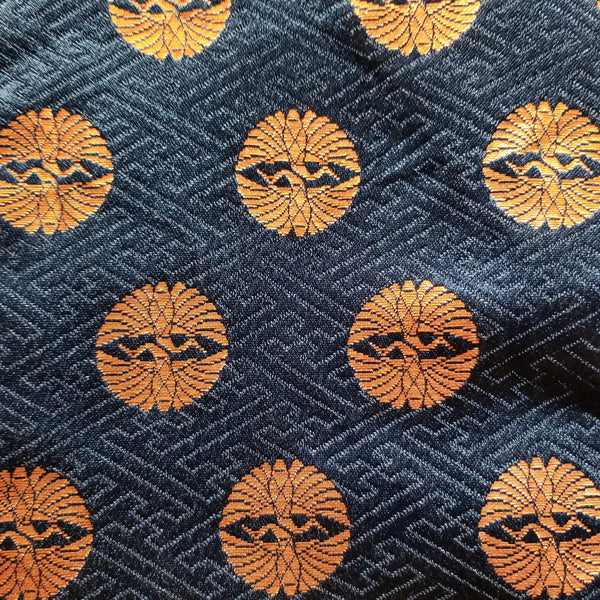 Golden Blue Crane Kamon Hakama Pants Skirt Type