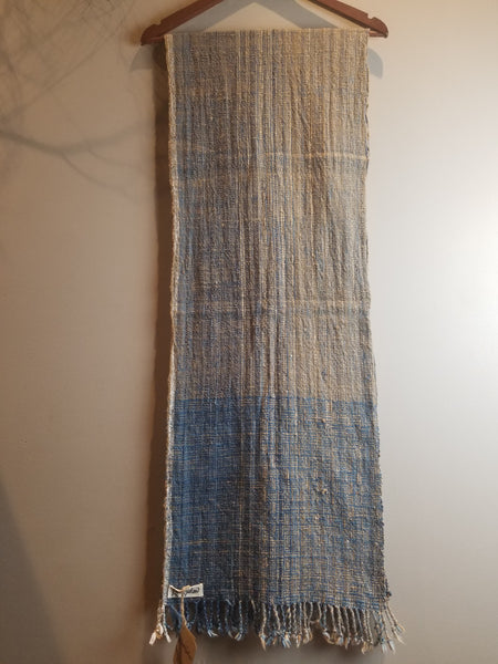 Natural Dyed Indigo Handwoven Cotton Scarf