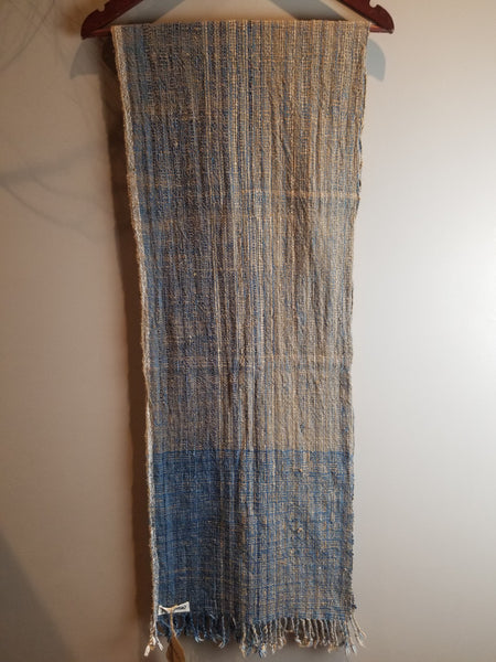 Natural Dyed Indigo Handwoven Cotton Scarf