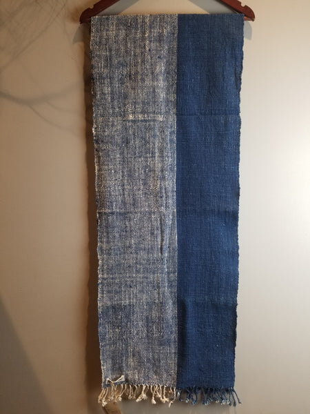 Natural Dyed Indigo Handwoven Cotton Scarf