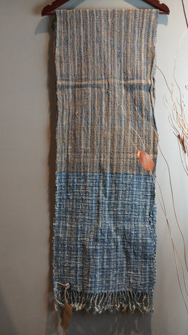 Natural Dyed Indigo Handwoven Cotton Scarf