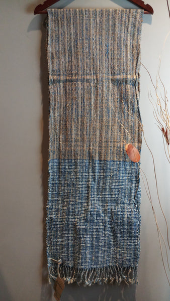 Natural Dyed Indigo Handwoven Cotton Scarf