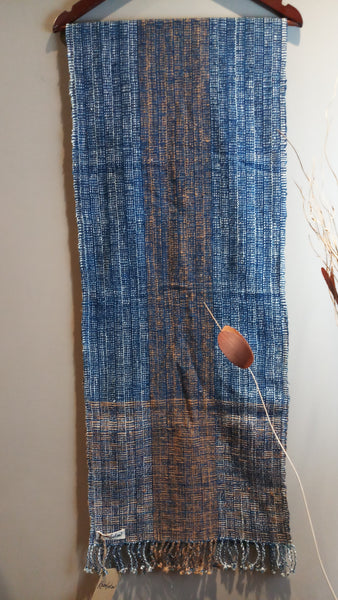 Natural Dyed Indigo Handwoven Cotton Scarf