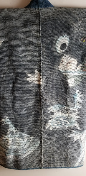 Kintarō 金太郎 vs Giant Carp Fireman's Hanten from Edo Meiji Era