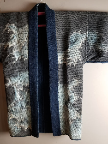 Kintarō 金太郎 vs Giant Carp Fireman's Hanten from Edo Meiji Era